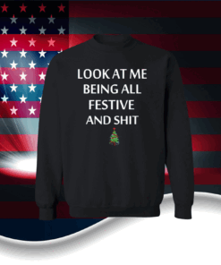 Look At Me Being All Festive And Shit Humorous Xmas 2024 Sweatshirt & Hoodie