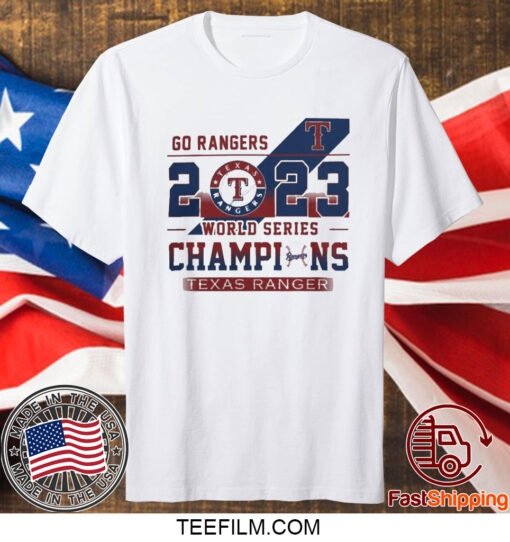 Official Go Rangers 2023 Texas Rangers American League Champions TShirt