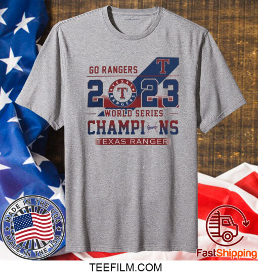 Official Go Rangers 2023 Texas Rangers American League Champions TShirt