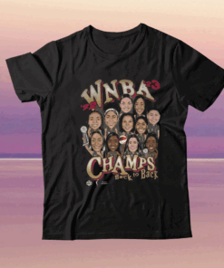 Las Vegas Aces Playa Society Back To Back Wnba Finals Champions Roster Shirt