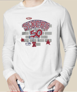 Mitchell And Ness Philadelphia 76ers M&N x Tats Cru Brick Shirt