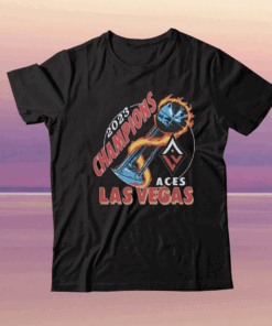 Las Vegas Aces Homage Charcoal 2023 WNBA Finals Champions Trophy Tee Shirt
