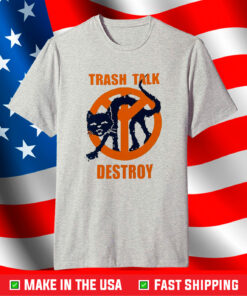 Official Trash Talk Destroy Black Cat Shirt
