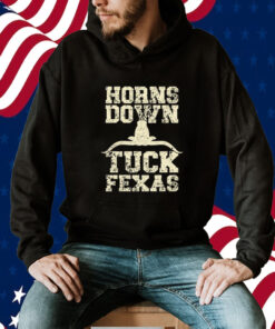 Official Horns Down Tuck Fexas Game Day Oklahoma Beat Texas TShirt