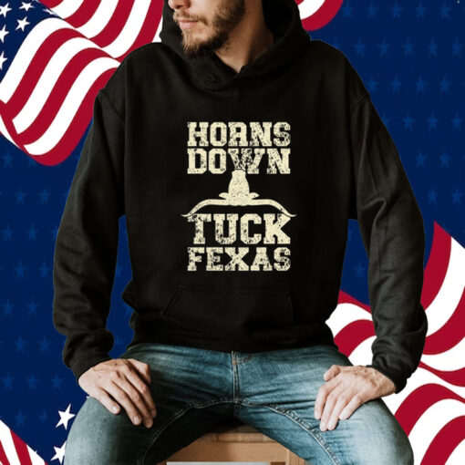 Official Horns Down Tuck Fexas Game Day Oklahoma Beat Texas TShirt