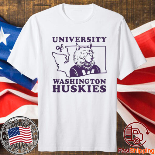 University Of Washington Huskies State Shape Yellow 2023 Shirts