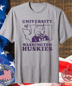 University Of Washington Huskies State Shape Yellow 2023 Shirts