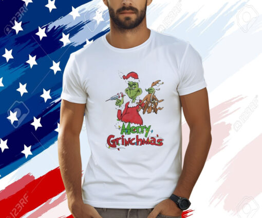 Santa Grinch Merry Grinchmas Nurse Light T-Shirt