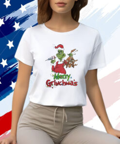 Santa Grinch Merry Grinchmas Nurse Light T-Shirt