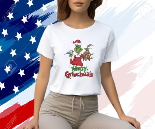 Santa Grinch Merry Grinchmas Nurse Light T-Shirt