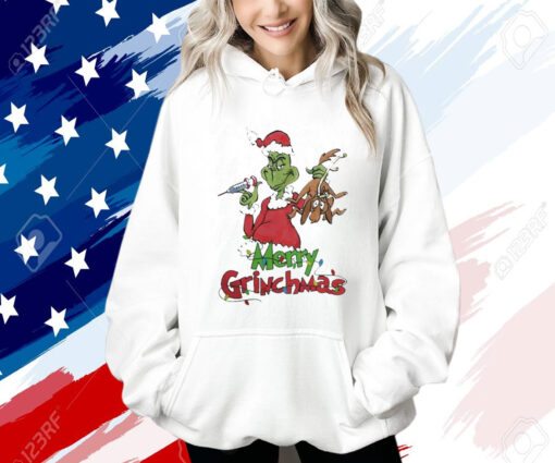 Santa Grinch Merry Grinchmas Nurse Light T-Shirt