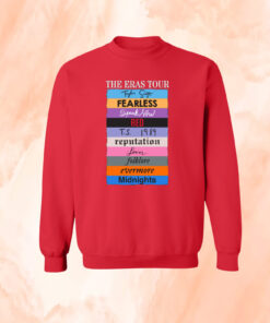 Official The Eras Tour Taylor Swift Fearless Speak Now Red TS 1989 Reputation Lover Folklore Evermore Midnights Sweatshirt