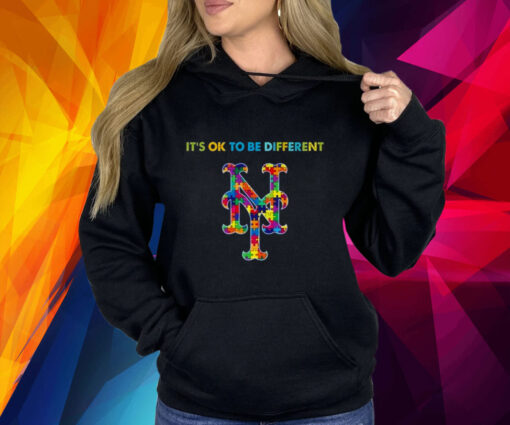 MLB 2023 New York Mets Autism It’s Ok To Be Different Hoodie Shirt