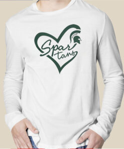 Michigan State Spartans Script Heart MSU Shirt