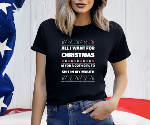 All I Want For Christmas Is A Goth Girl To Spit In My Mouth Women T-Shirt