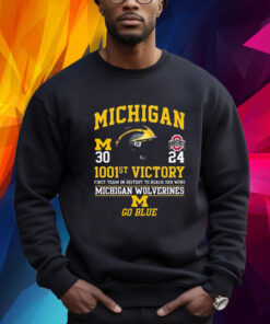 Michigan 1001st Victory First Team In History To Reach 1001 Wins Michigan Wolverines Go Vlue Shirt