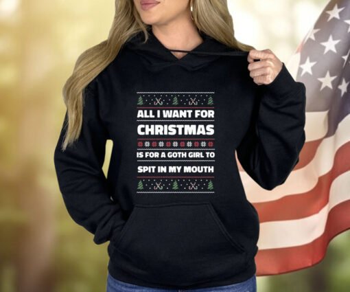 All I Want For Christmas Is A Goth Girl To Spit In My Mouth Hoodie