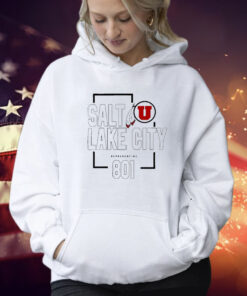 Utah Utes Red 801 Area Code Salt Lake City Shirt