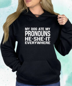 My Dog Ate My Pronouns He She It Everywhere T-Shirt