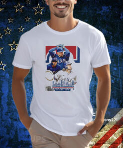 Texas Rangers Skyline 2023 World Series Capital One Shirt