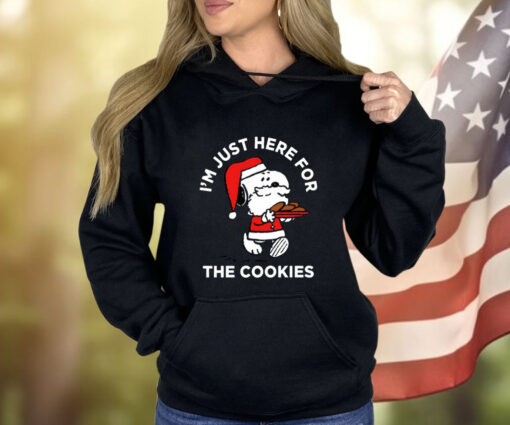 I’M Just Here For The Cookies Peanuts Santa Snoopy Dog Christmas Hoodie