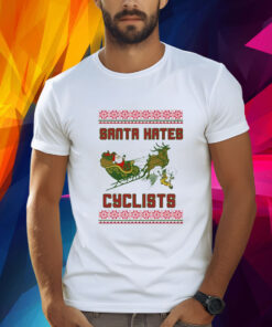 Santa Hates Cyclist Ugly Christmas TShirts