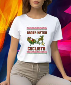 Santa Hates Cyclist Ugly Christmas TShirt