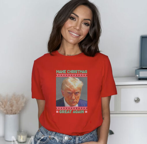 Trump Mugshot Make Christmas Great Again T-Shirt