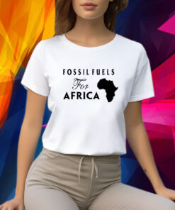 Jusper Machogu Wearing Fossil Fuels For Africa TShirt