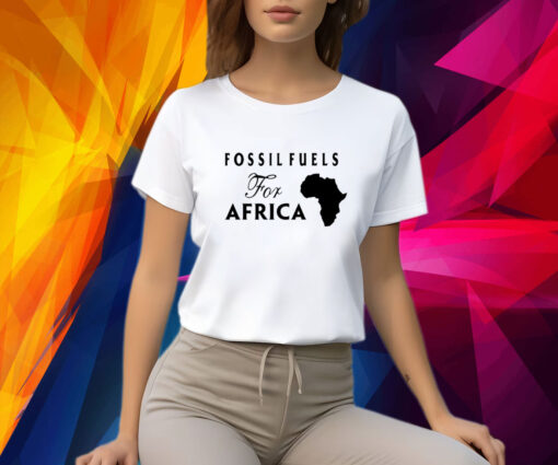 Jusper Machogu Wearing Fossil Fuels For Africa TShirt