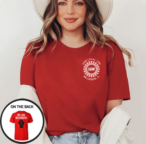 Uaw We Are Belvidere Red Women Shirt