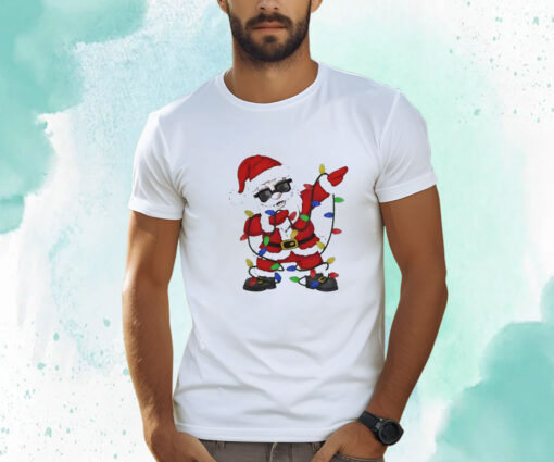 Santa Claus With Christmas Lights T-Shirt