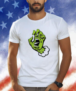 The Grinch And A Famous Screaming Anti Christmas Hand T-Shirt