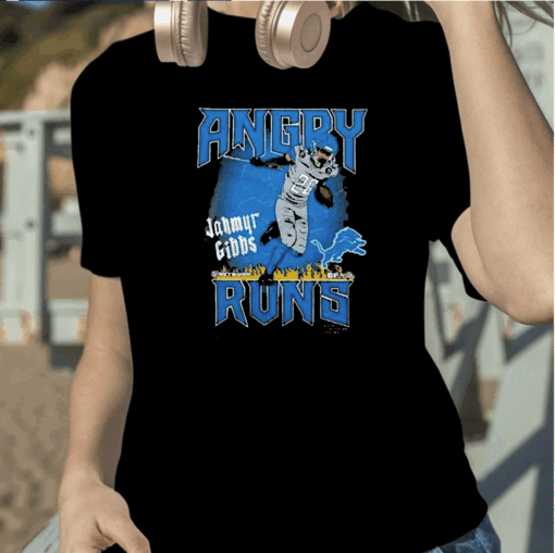 Angry Runs Lions Jahmyr Gibbs T-Shirt