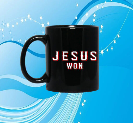 Evan Carter Jesus Won Black Mug