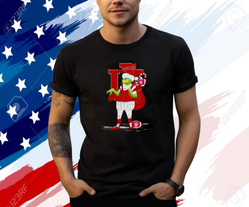 Santa Grinch Indiana Hoosiers Christmas 2023 T-Shirt