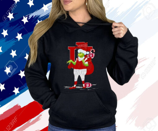 Santa Grinch Indiana Hoosiers Christmas 2023 T-Shirt