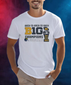 Michigan Wolverines Logo 2023 Big 10 Trophy Conference Champions Shirts