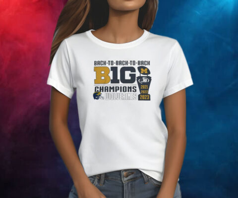 Michigan Wolverines Logo 2023 Big 10 Trophy Conference Champions Shirts