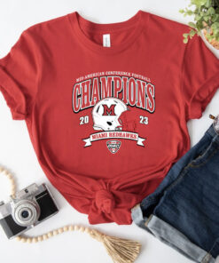 Miami University Redhawks 2023 Mac Football Conference Champions T-Shirt