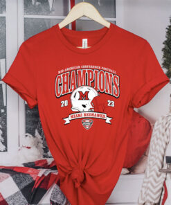 Miami University Redhawks 2023 Mac Football Conference Champions T-Shirt