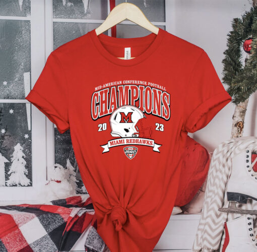 Miami University Redhawks 2023 Mac Football Conference Champions T-Shirt