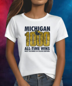 Michigan Wolverines Yellow 1000 All Time Wins Shirts