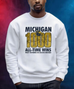 Michigan Wolverines Yellow 1000 All Time Wins Shirts