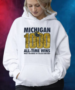 Michigan Wolverines Yellow 1000 All Time Wins Shirts