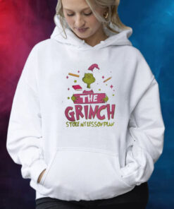 Pink Teacher The Grinch Stole My Lesson Plan Xmas 2023 Shirts