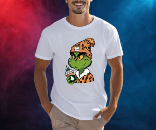 Grinch Boujee Merry Grinchmas Leopard T-Shirt