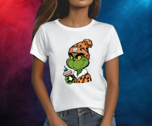 Grinch Boujee Merry Grinchmas Leopard Women T-Shirt