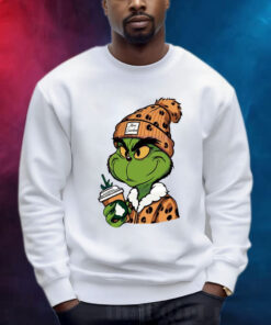 Grinch Boujee Merry Grinchmas Leopard Sweatshirt