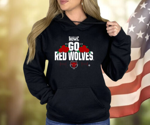 Arkansas State Red Wolverhampton 2023 Camellia Bowl Go Red Wolves Shirt